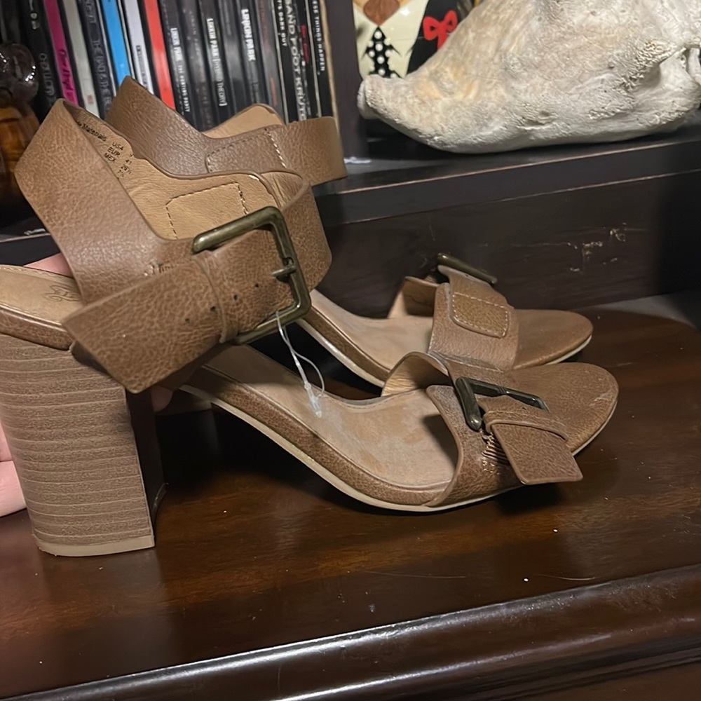 Strappy buckle heels
